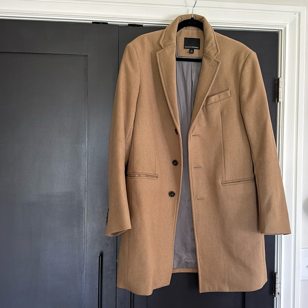Mens Camel wool Peacoat size M
